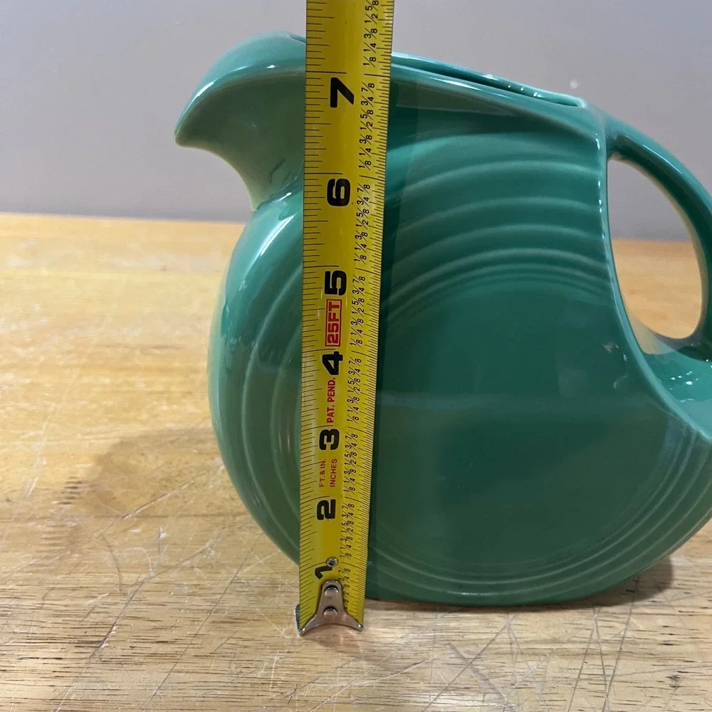 Fiesta Sea Mist Green Disc Pitcher Vtg Art Deco Homer Laughlin Ceramic USA 7.25